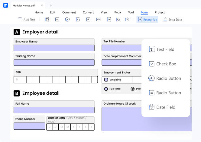 fillable pdf creator